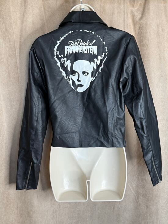 Unique Vintage Jackets & Blazers - Unique Vintage Universal Monsters Bride of Frankenstein Leather Jacket M NWOT